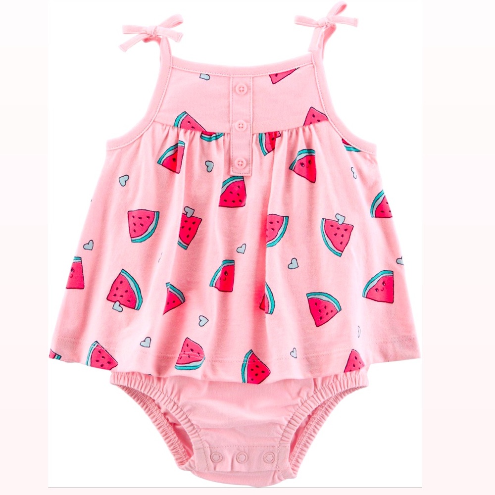 6 month Carter’s baby girl watermelon tank sunsuit